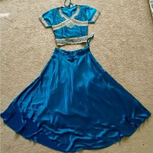 Vintage Handmade Womens Bollywood Lehenga Choli Set